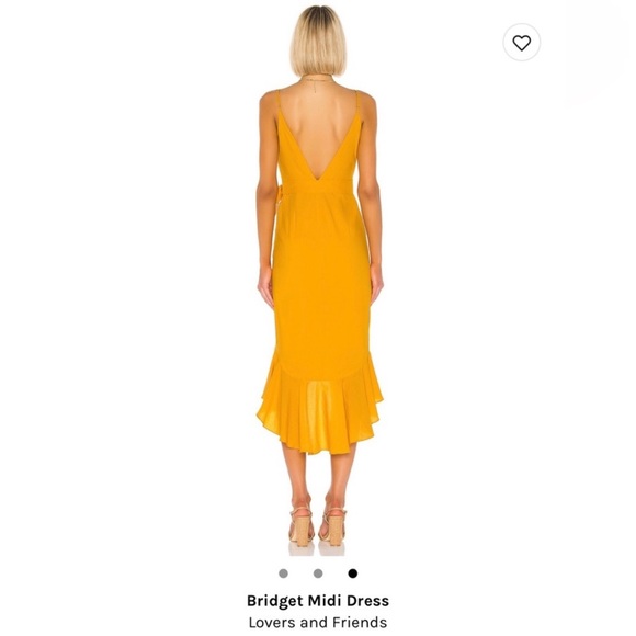 Lovers + Friends Bridget Midi Dress in Sunflower Yellow Size XS - Picture 3 of 9
